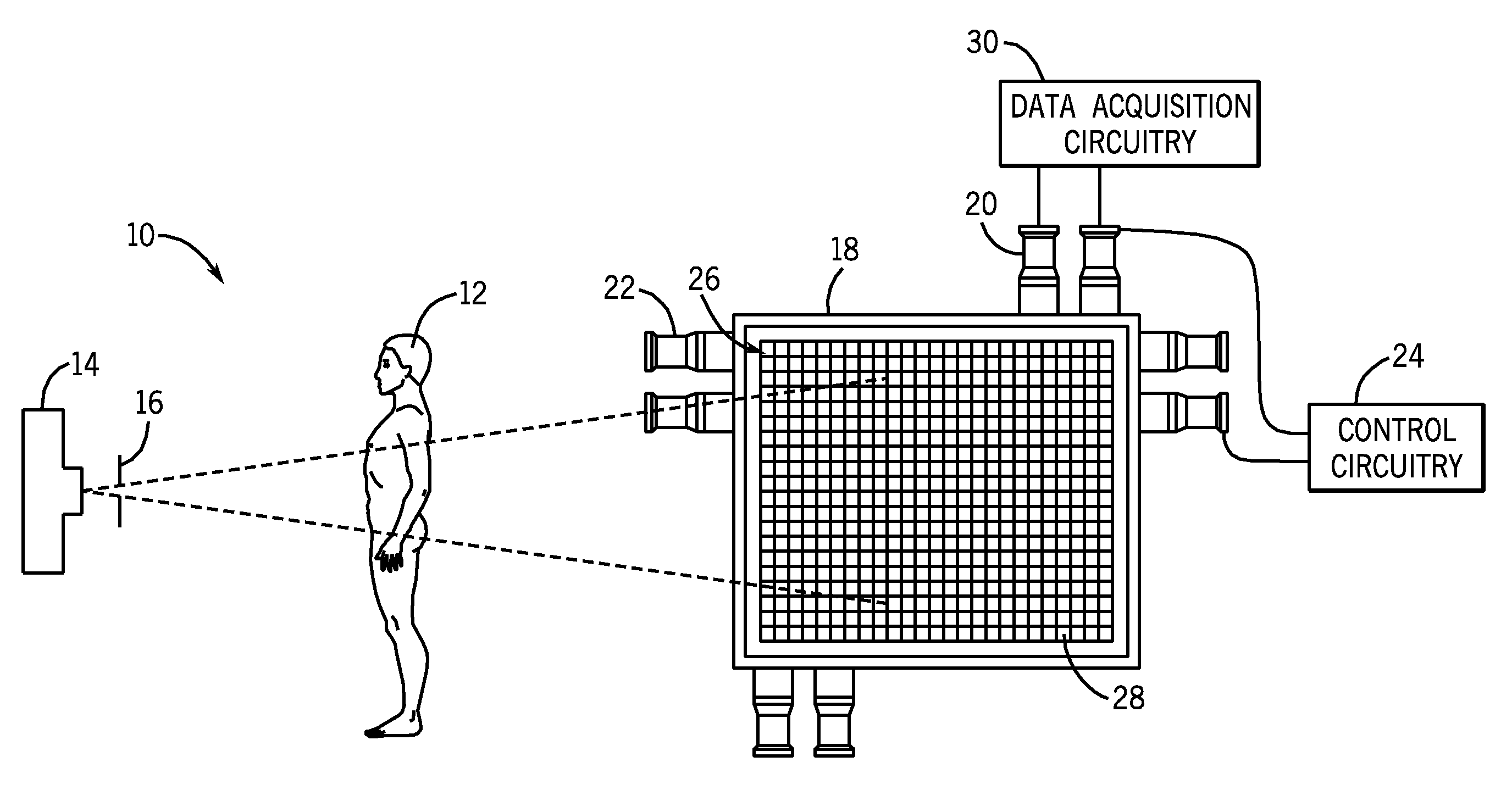 Low-noise data acquisition system for medical imaging