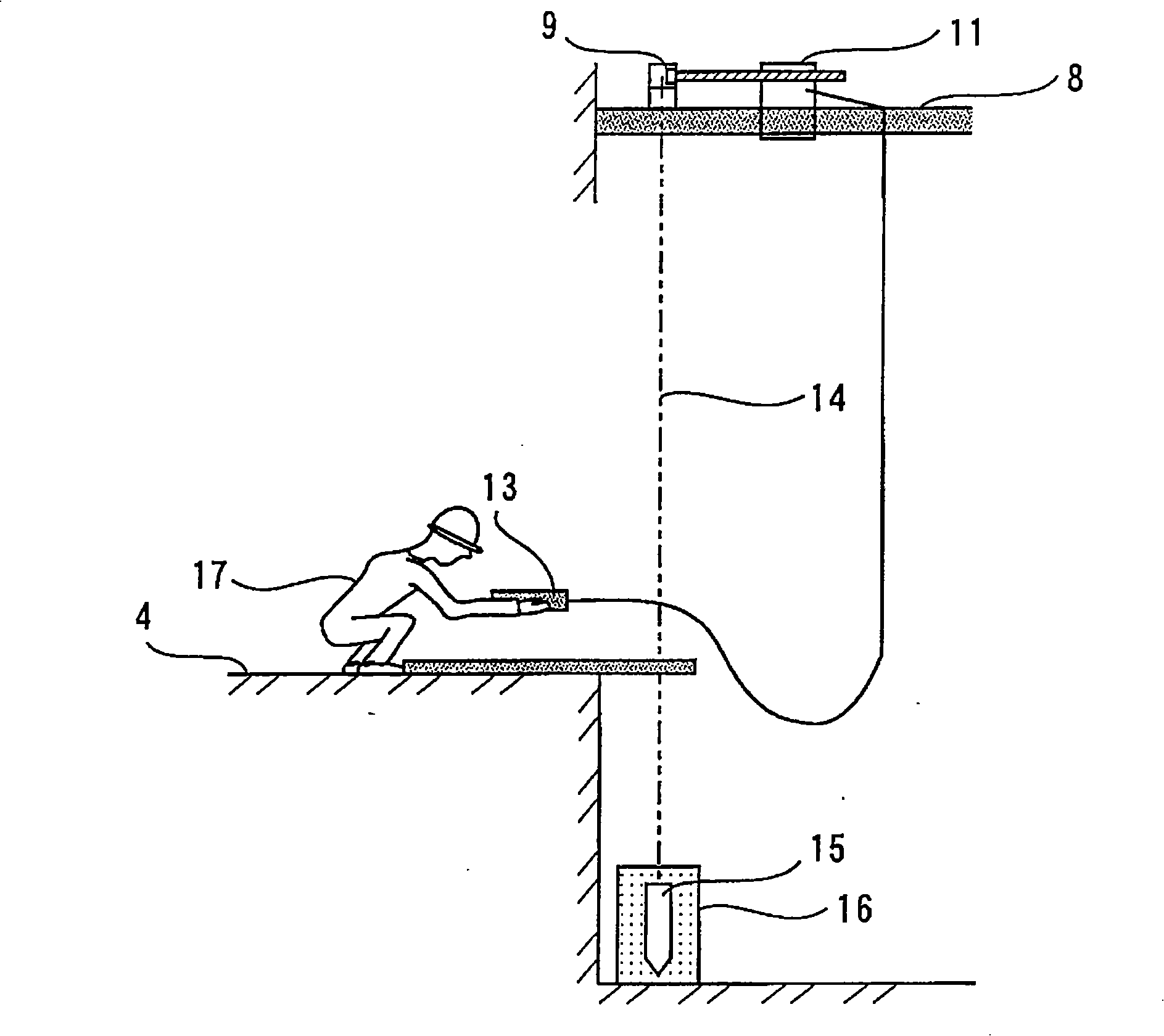 Automatic location apparatus of benchmark template for elevator and method thereof