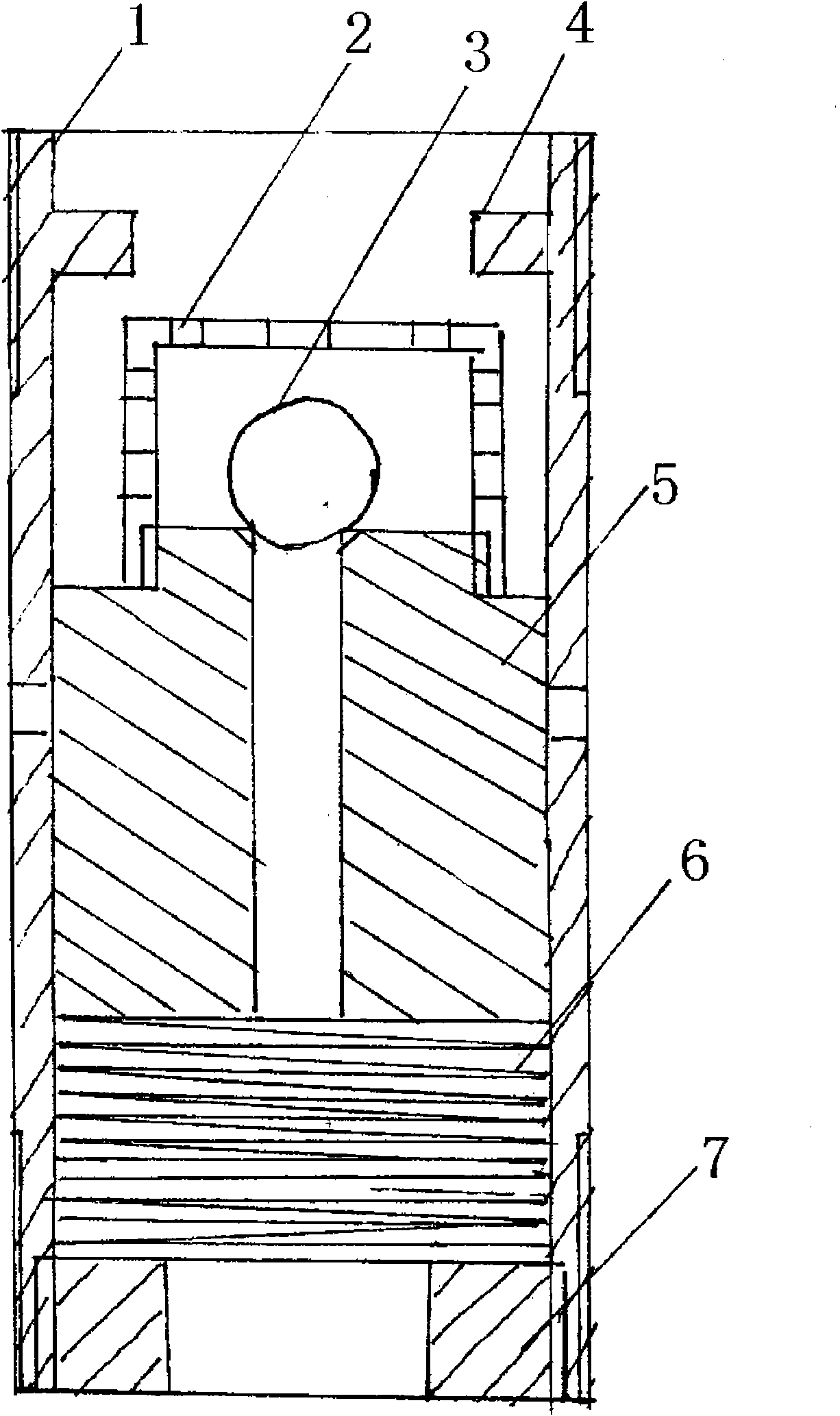 Device for displacing oil underground, preventing reflow and automatically relieving pressure