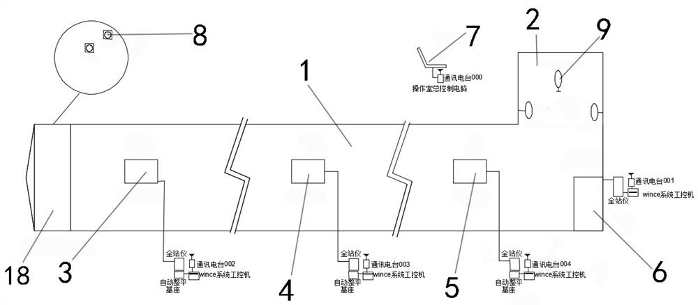 Automatic jacking pipe measuring device and using method thereof