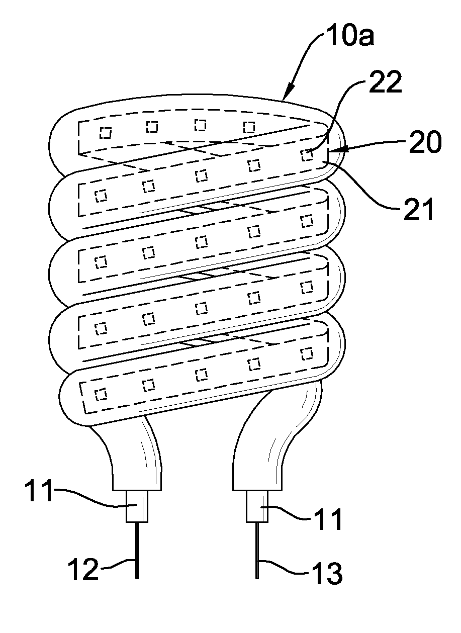 Bending LED bulb