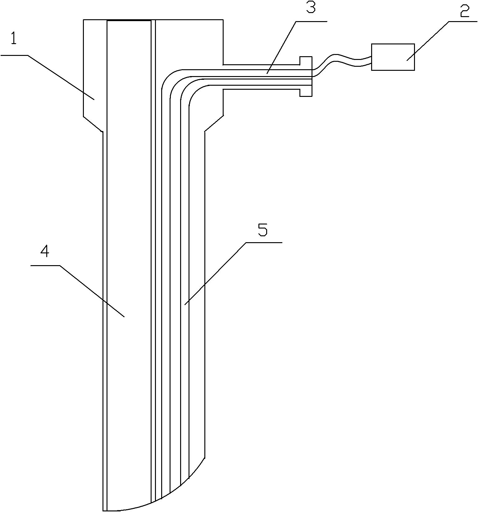 Intracavitary visible photodynamic therapeutic instrument