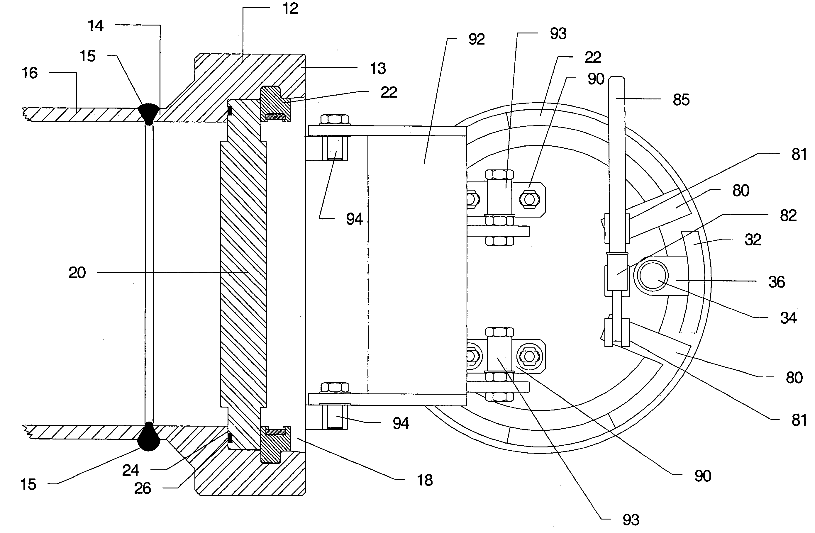 Closure for a pressure vessel and method