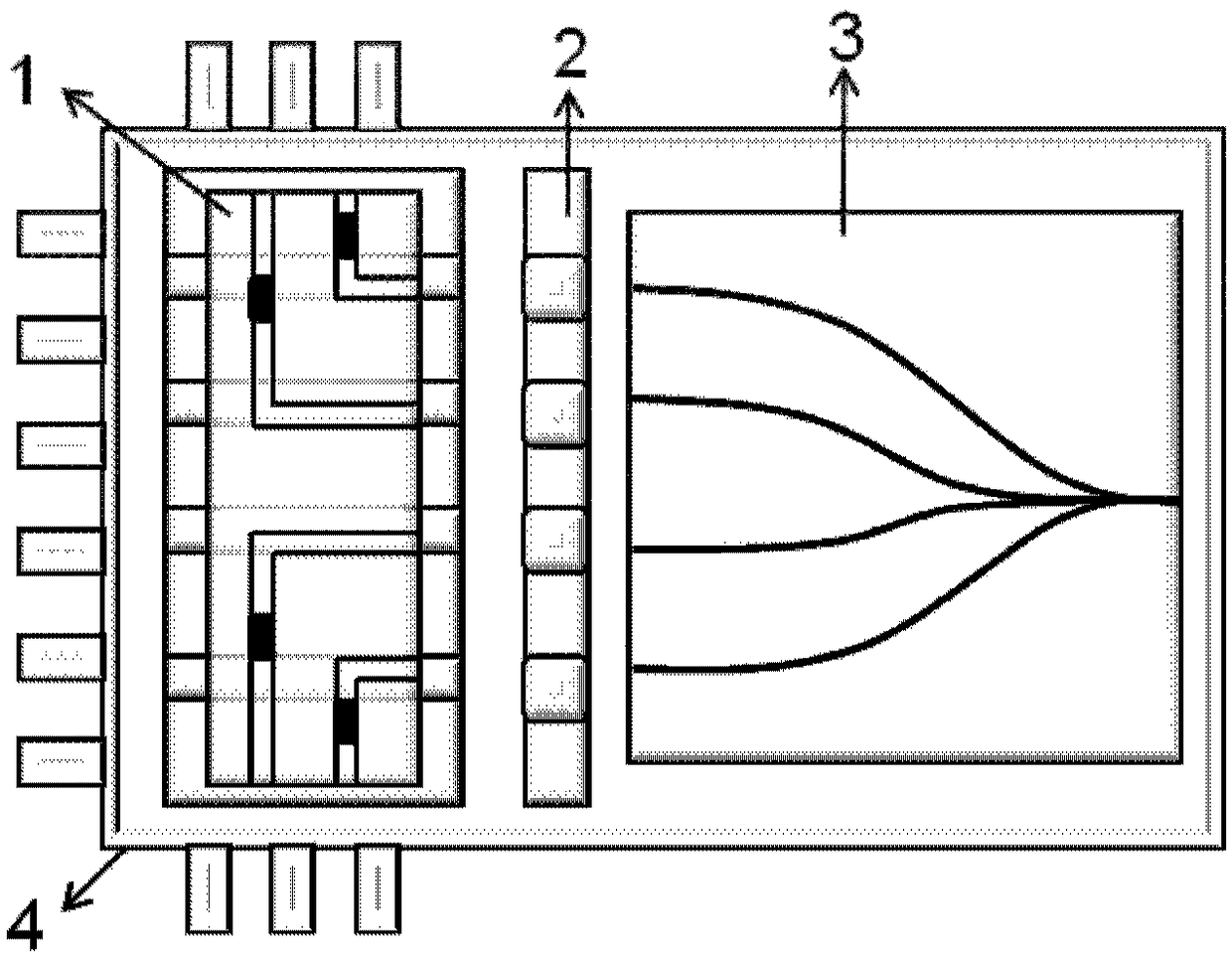 Detector integrated array structure and detector receiving module