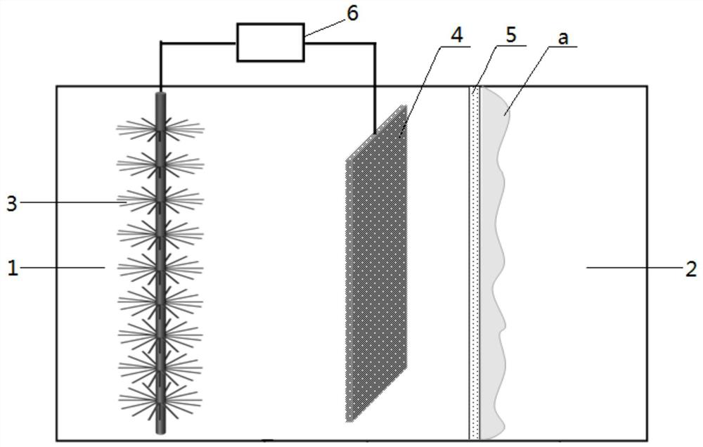 Heterotopic electron compensation hydrogen autotrophic denitrification nitrogen removal device