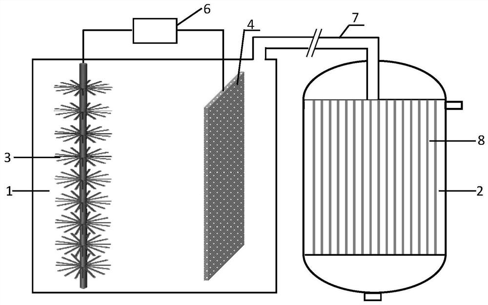 Heterotopic electron compensation hydrogen autotrophic denitrification nitrogen removal device