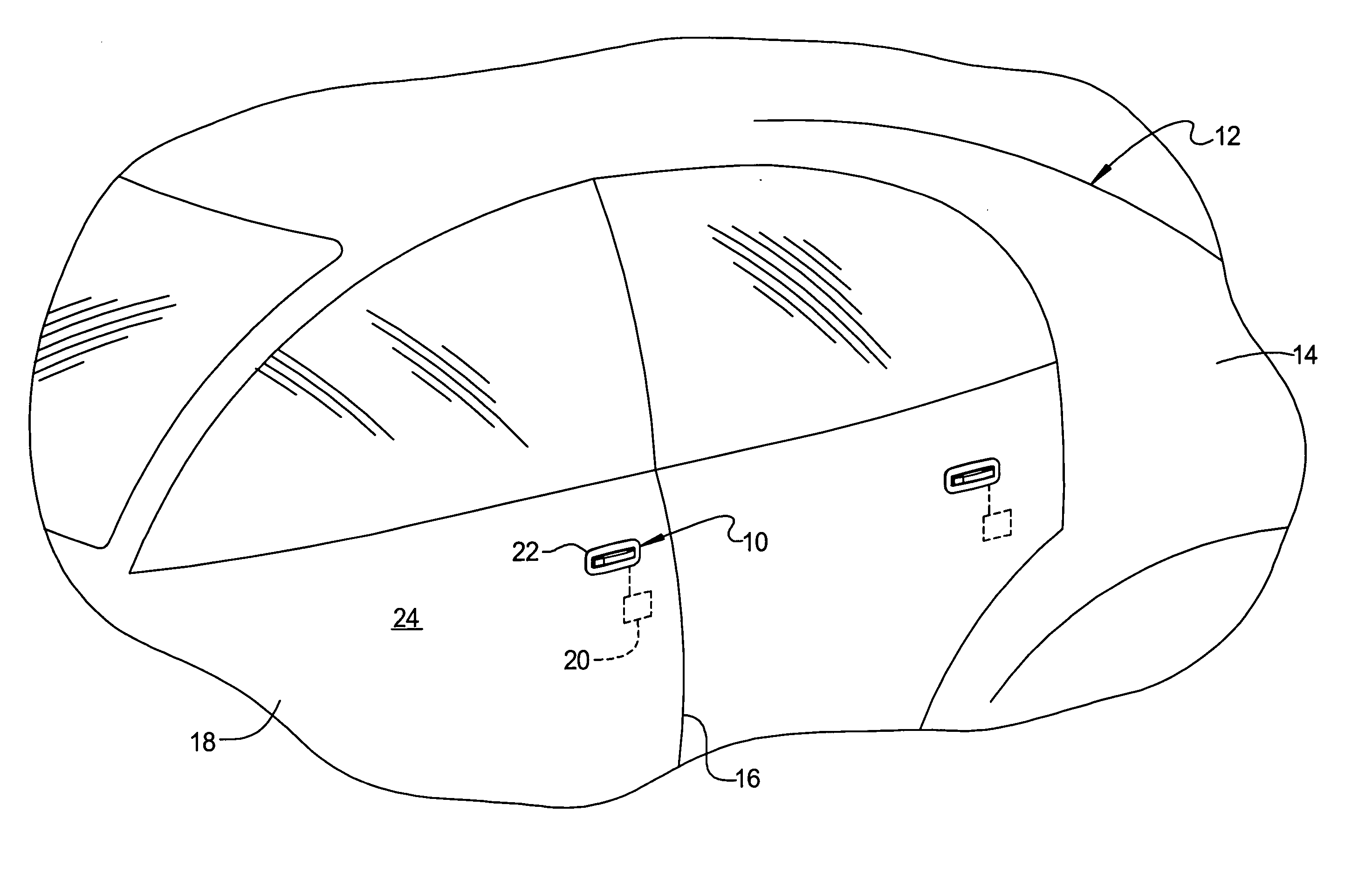 Low profile door handle assembly