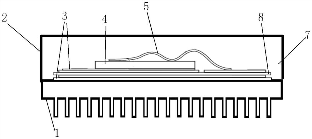 Connection process of internal binding wire of power module