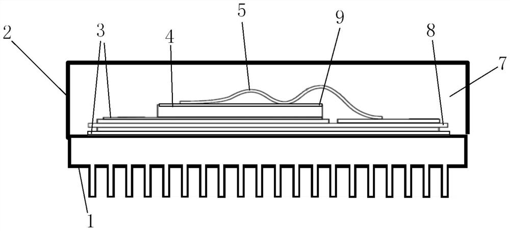 Connection process of internal binding wire of power module