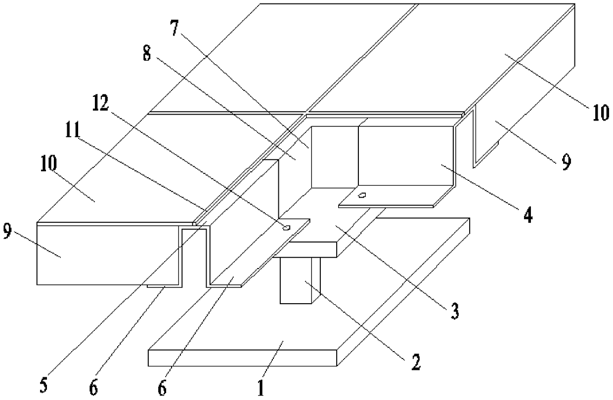 A connection structure of a raised floor and the raised floor