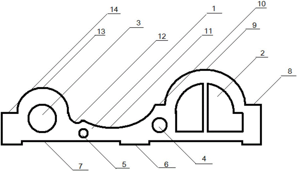 Hollow double-arc-shaped large window frame limestone powder line