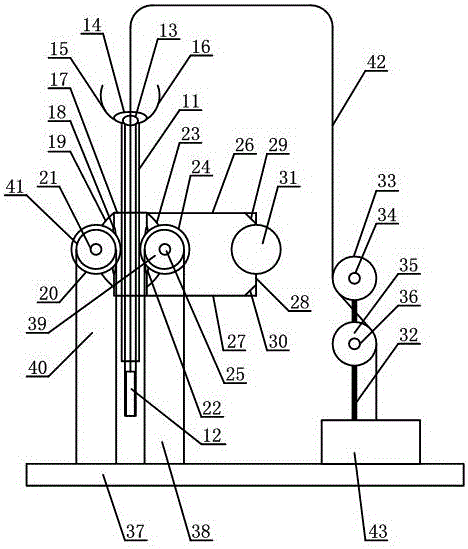 Rotary lifting regulation type ink viscosity measuring device