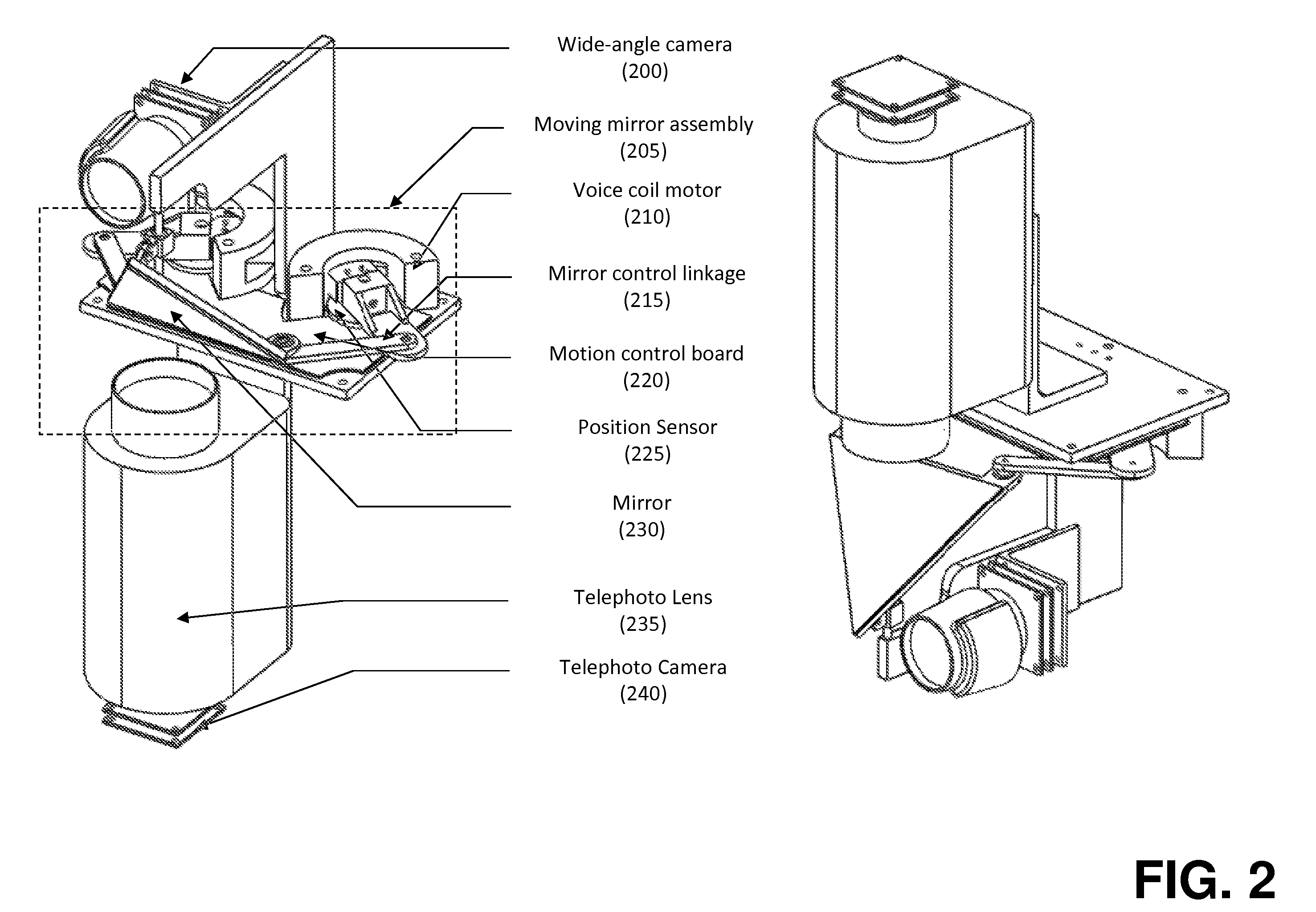 Saccadic dual-resolution video analytics camera