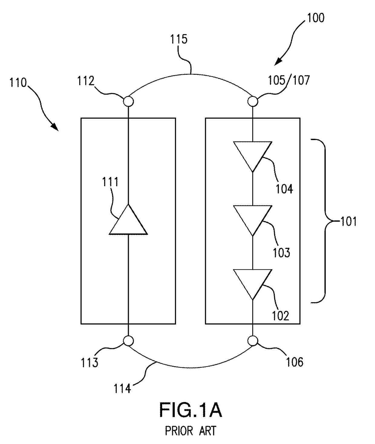 Space solar cell panel with blocking diodes