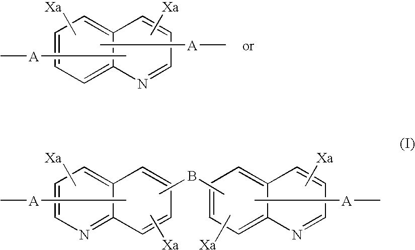 Quinoline copolymer having branced structure and organic electroluminescent device employing same