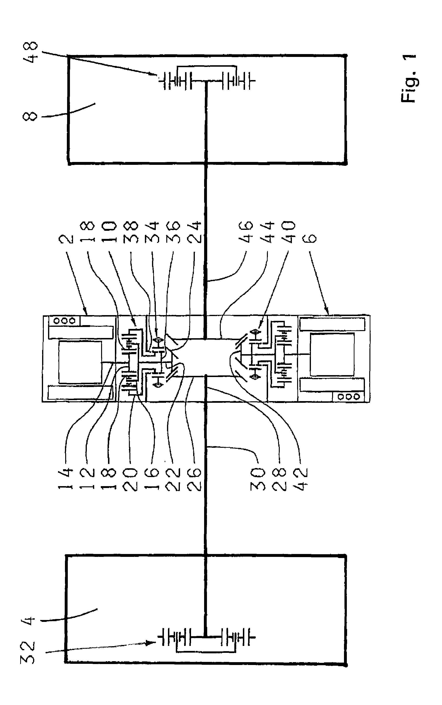 Drive system for individually driving two drive wheels of a drive wheel pair