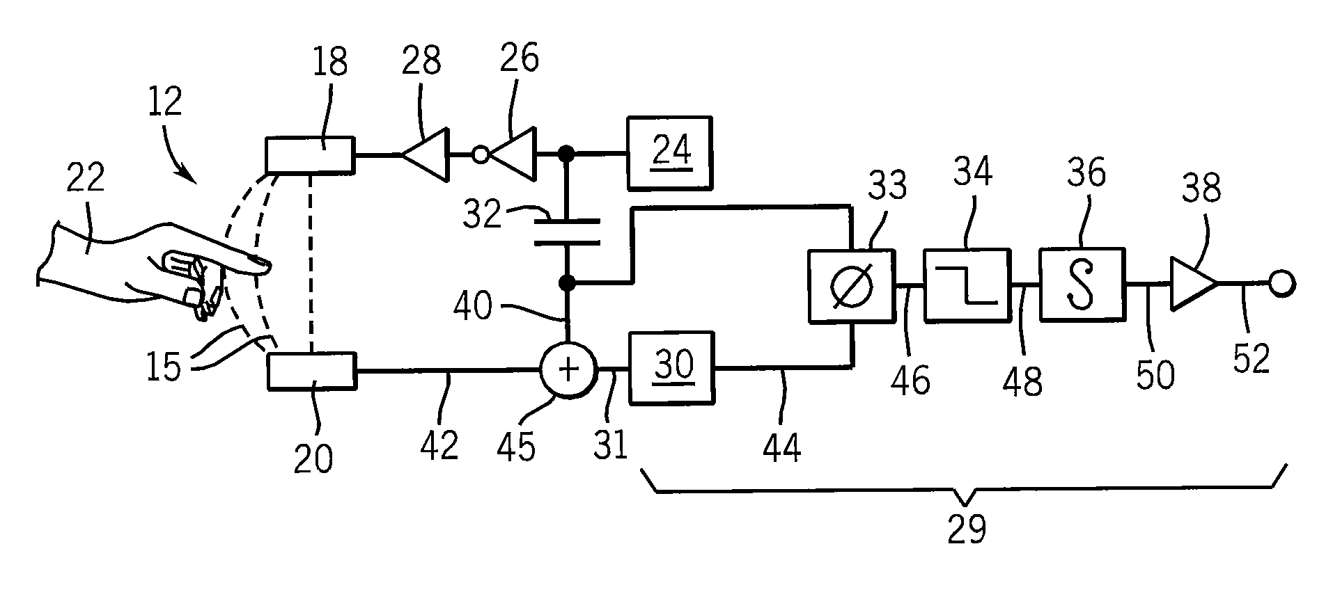 Electronic proximity switch