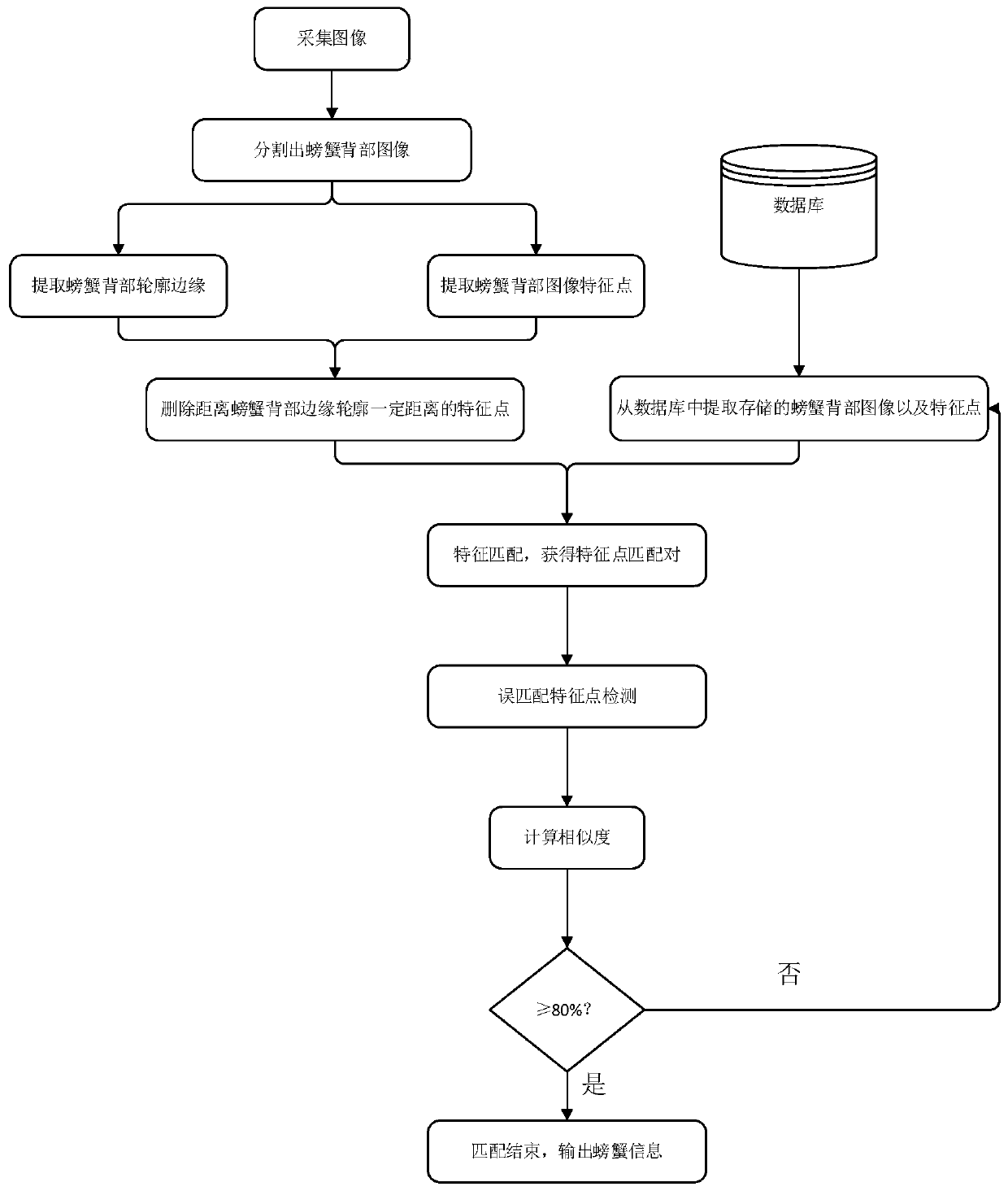 A Unique Identification Method of Eriocheir sinensis Based on Image Matching