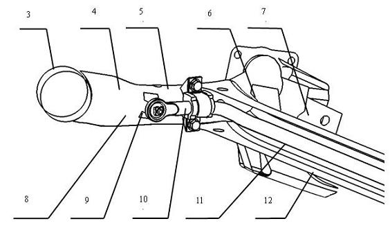 Back torsion beam suspension frame structure