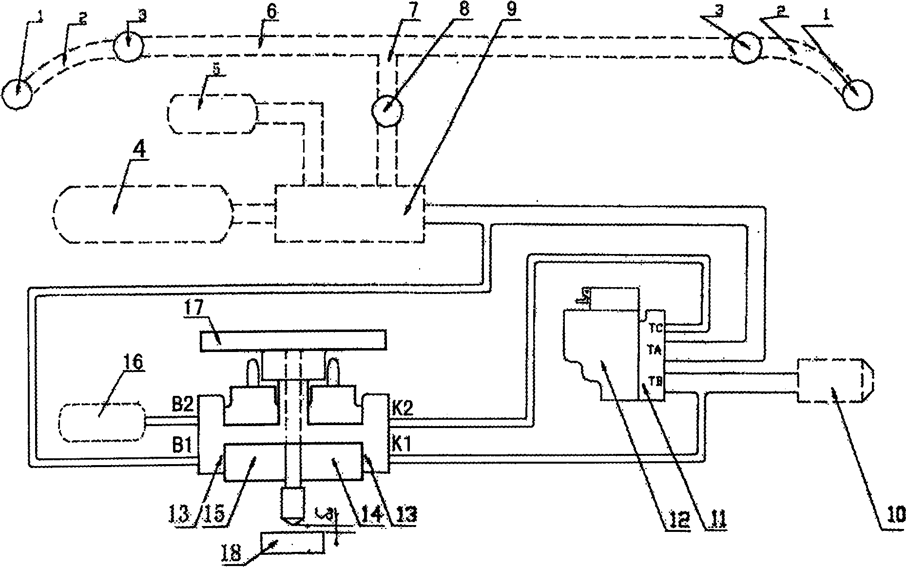 Compensation type stepless adjustment device of empty weight/heavy weight wagon with vibration damping