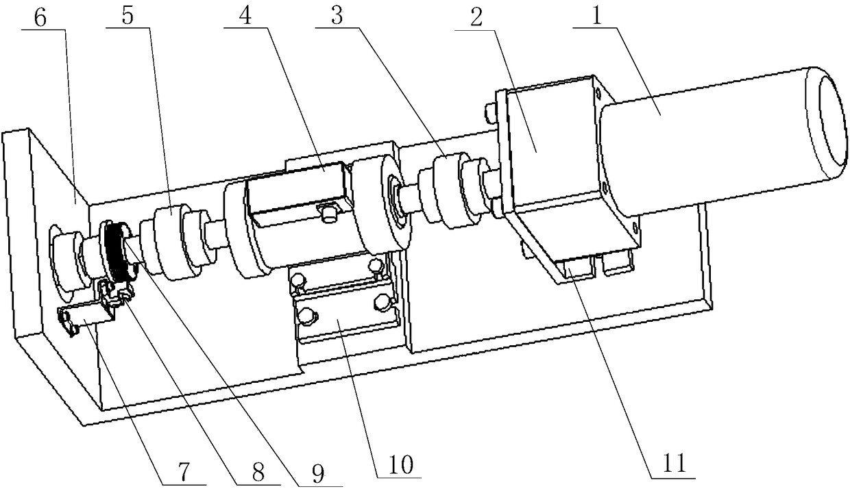 Planar elastomer rigidity measuring device for robot flexible joint