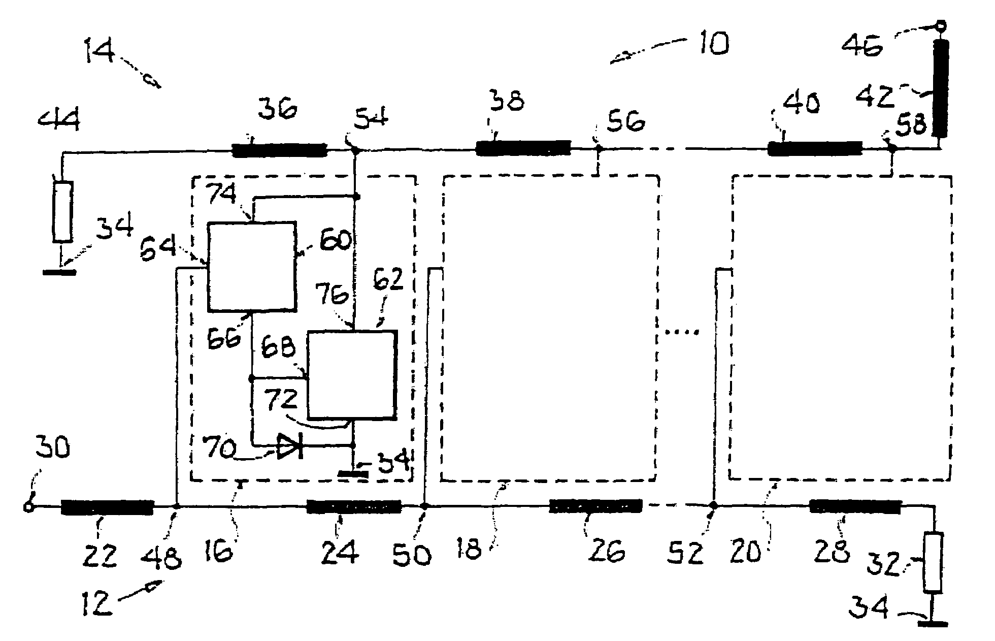 Distributed amplifier topologies with improved gain bandwidth product