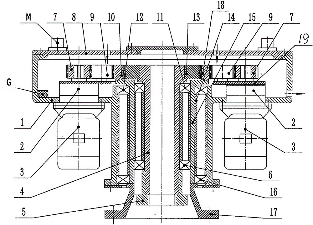 NBD planetary bidirectional-output pile machine reducer with oil temperature alarming function