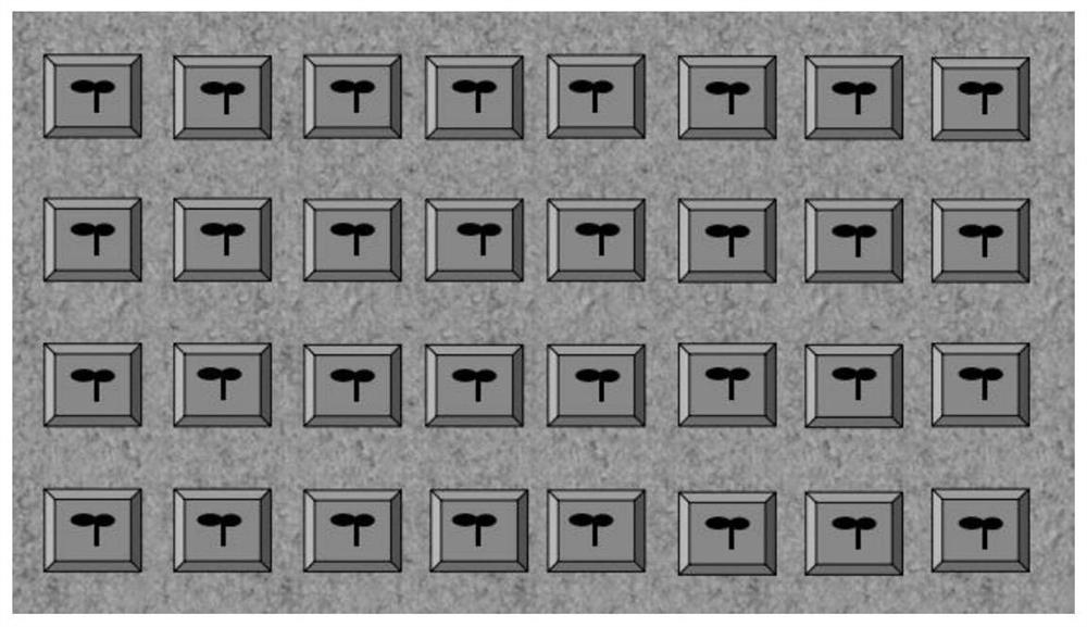 A method for planting summer corn with a grass square sand barrier type crop precision on-demand device