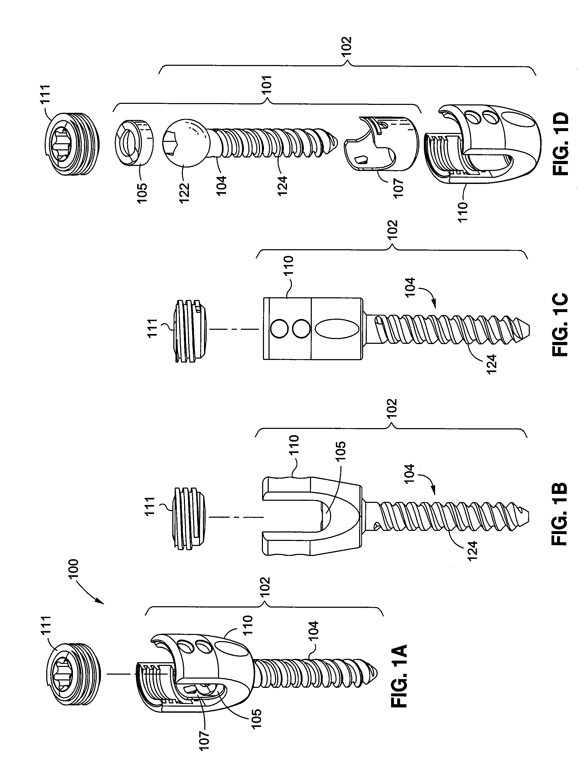 Pedicle screws and dynamic adaptors