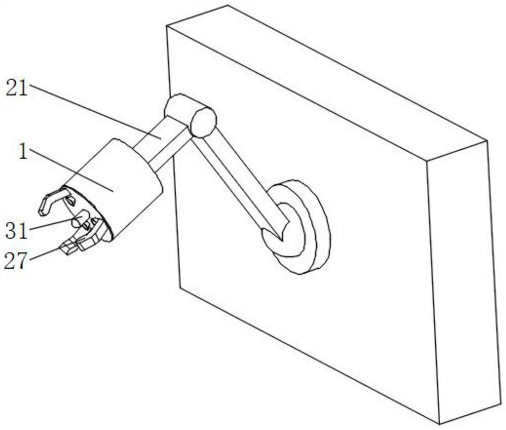 Logistics program control manipulator with rotary claw arm and movable working head