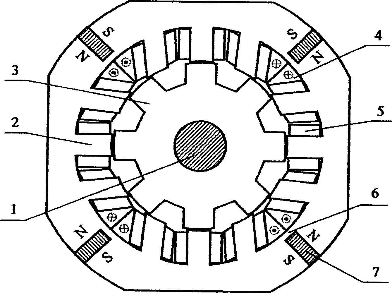 Wide governing, double salient pole, mixed excitation brushless dynamo and weak magnet control method thereof