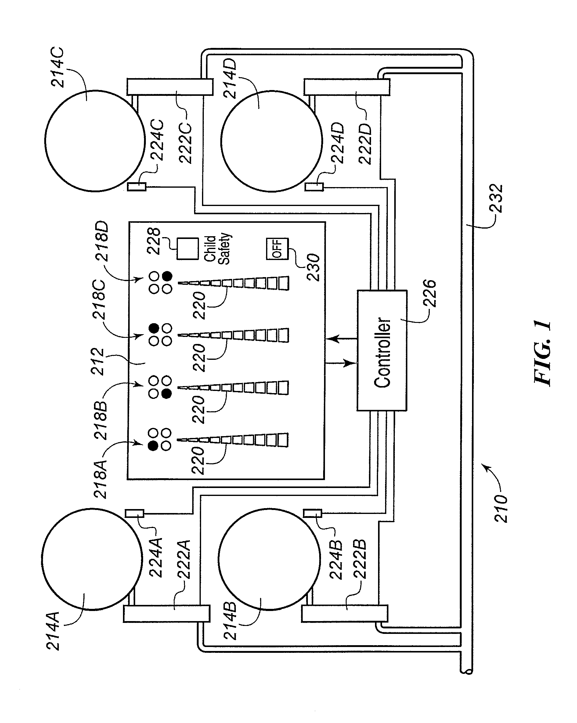 Gas cook-top with glass (capacitive) touch controls and automatic burner re-ignition