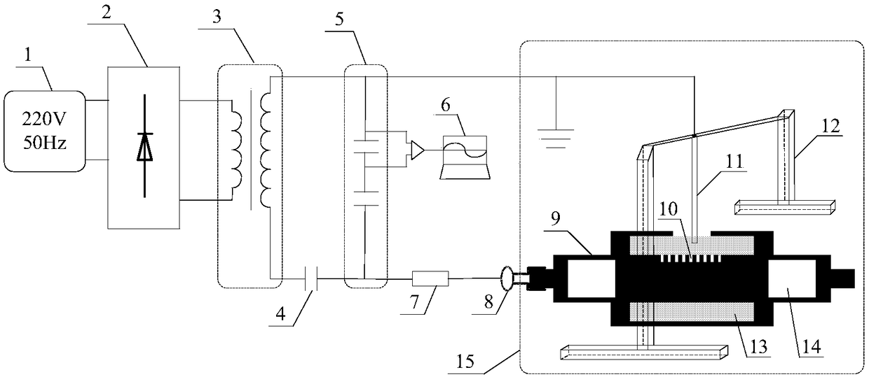 XLPE cable water tree accelerated aging tester and sample manufacturing method