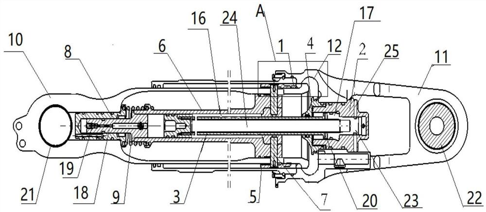 A locking mechanism of a strut device