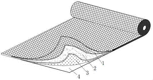 Covering carpet for repairing degradation-resistant organic substance contaminated sediment in situ and laying method of covering carpet