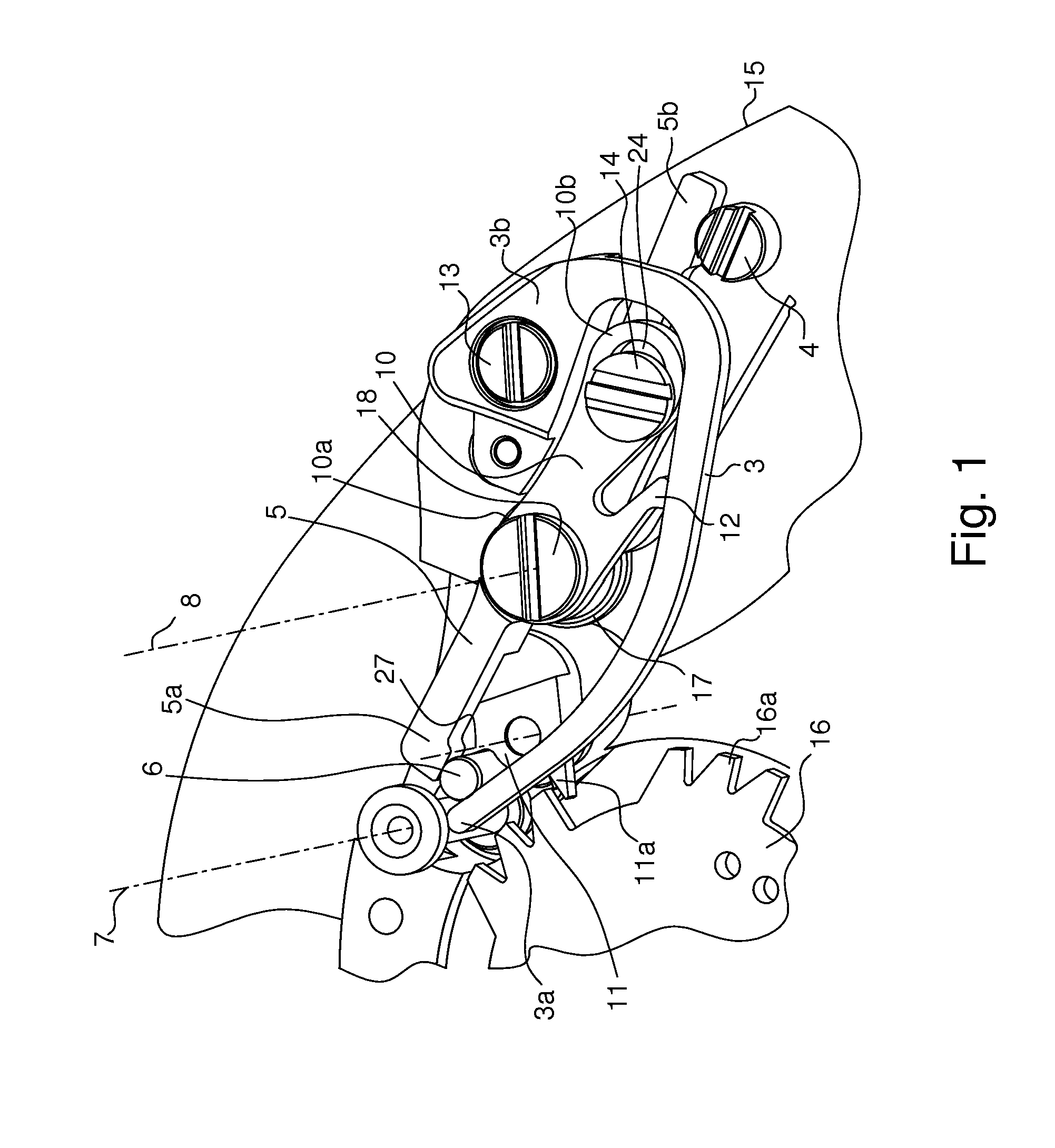 Striking mechanism for a watch with an active damper counter-spring