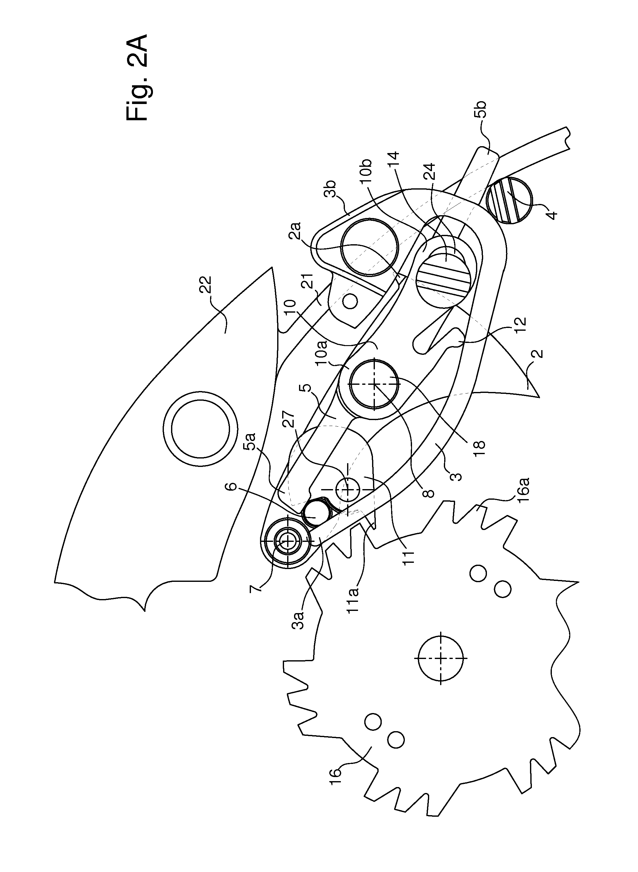 Striking mechanism for a watch with an active damper counter-spring