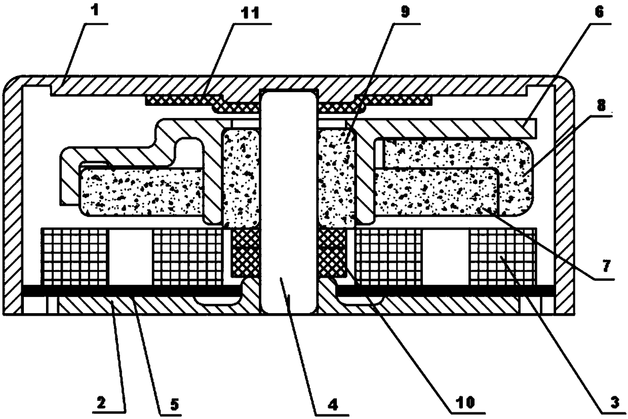 Novel permanent magnet alternating current flat vibration motor and use method thereof