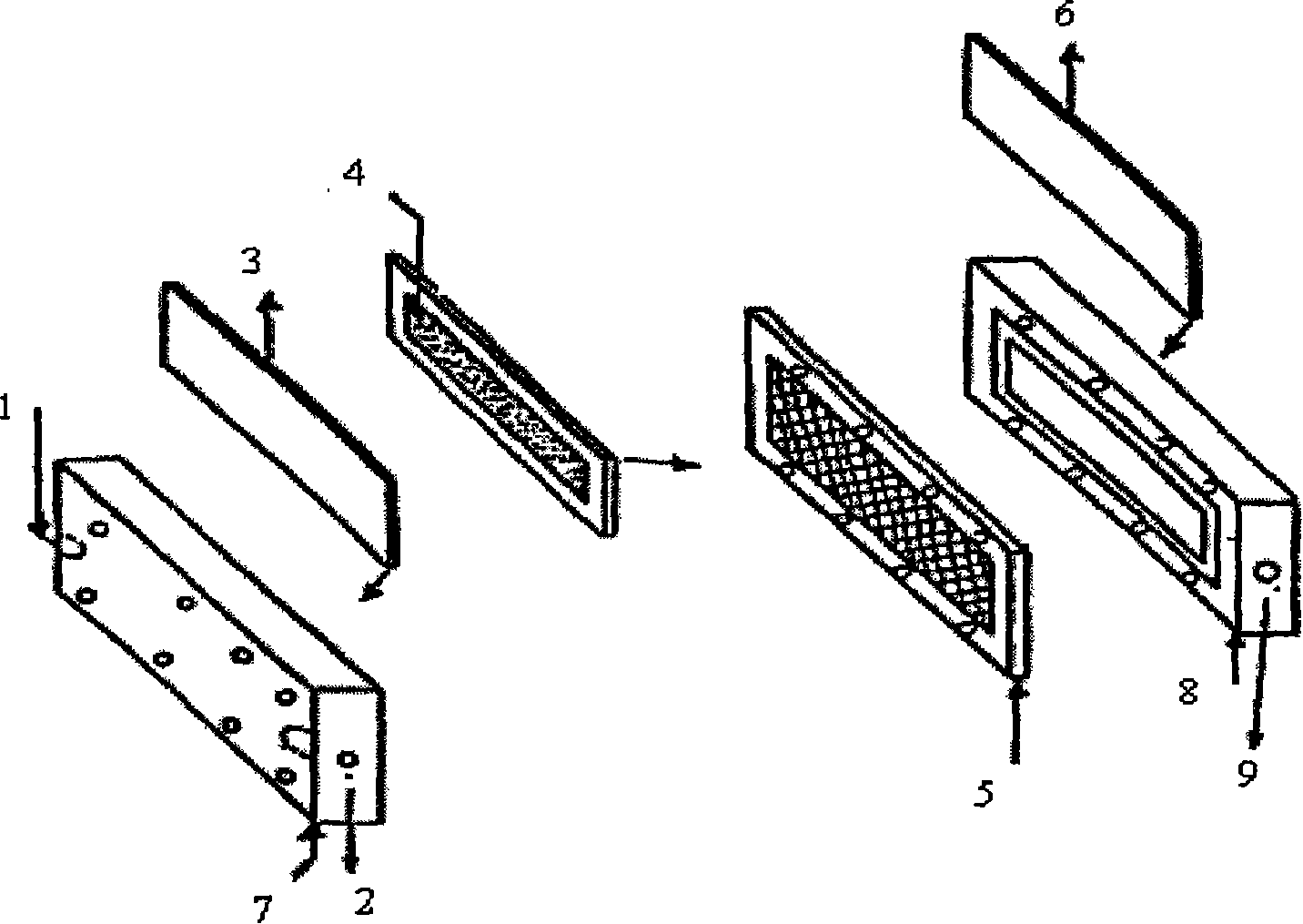 Electric field ruggedization assembled method and apparatus of polyelectrolyte complexes membrane