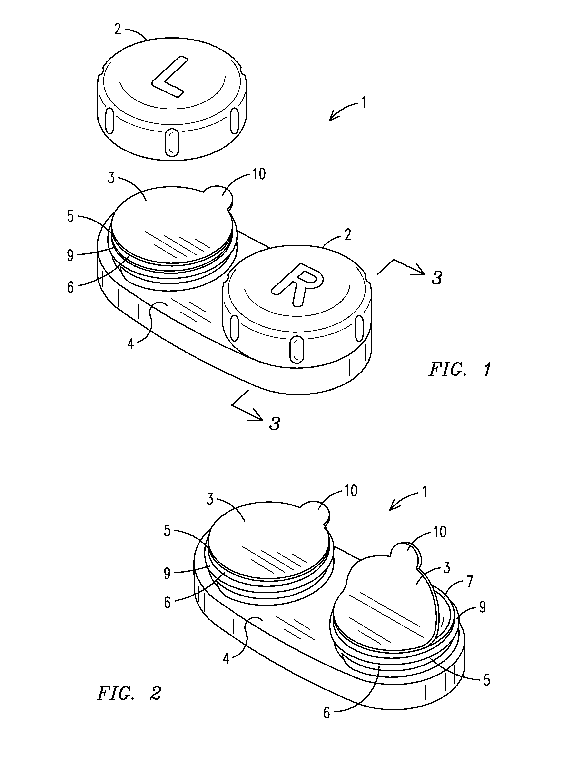 Pre-filled contact lens case