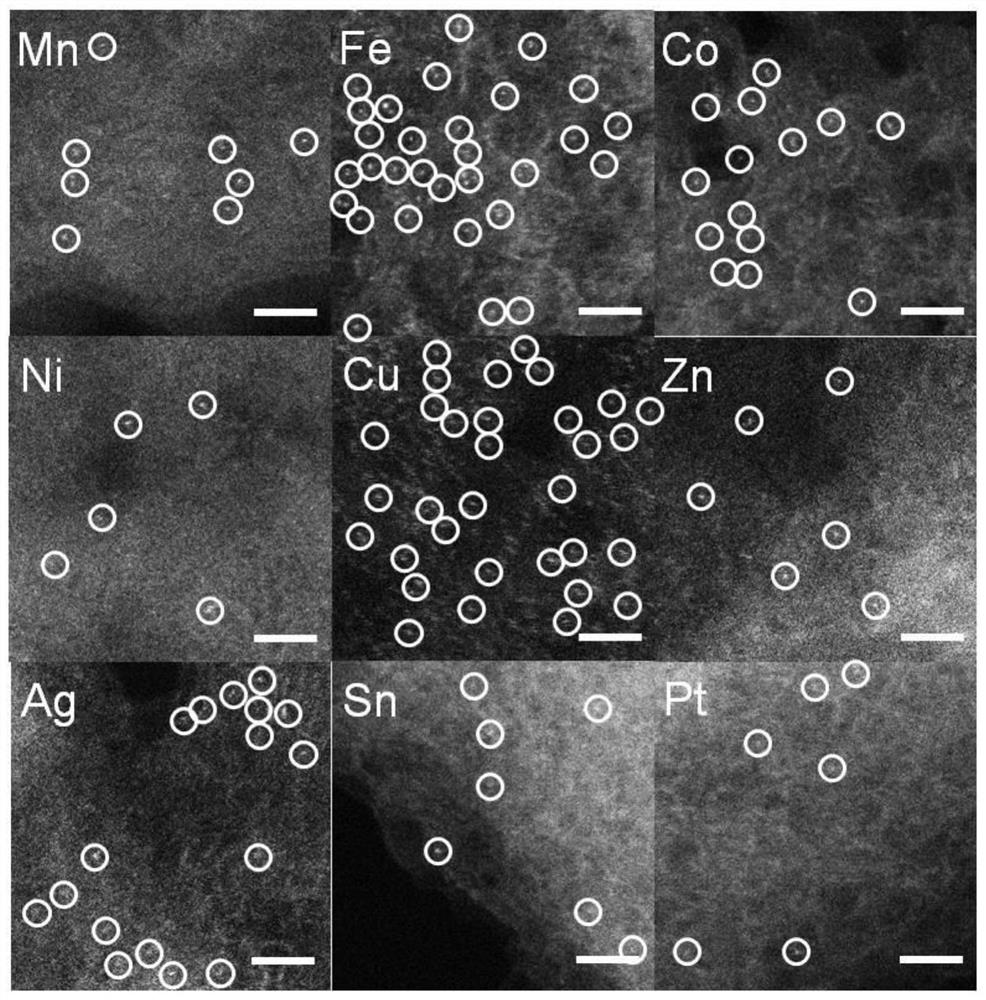 Controllable synthesis method of monoatomic catalyst with low cost and high loading capacity