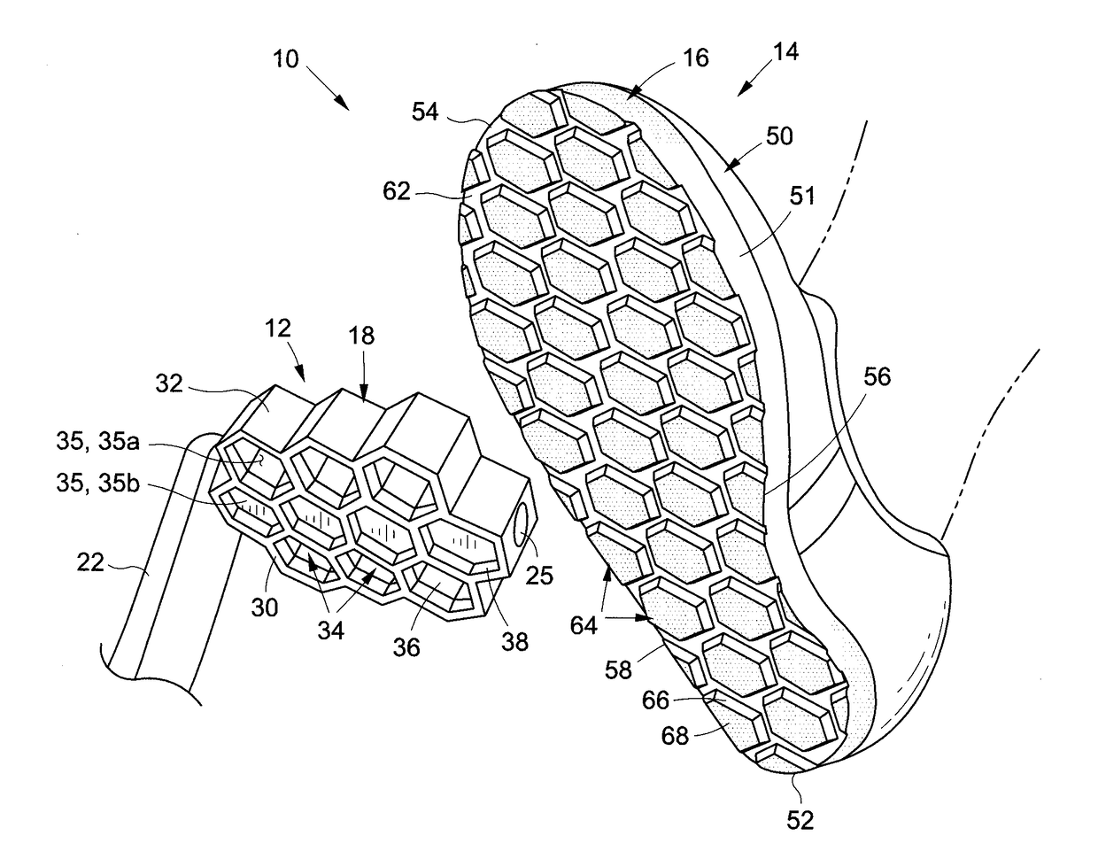 Shoe and pedal system for bicycles