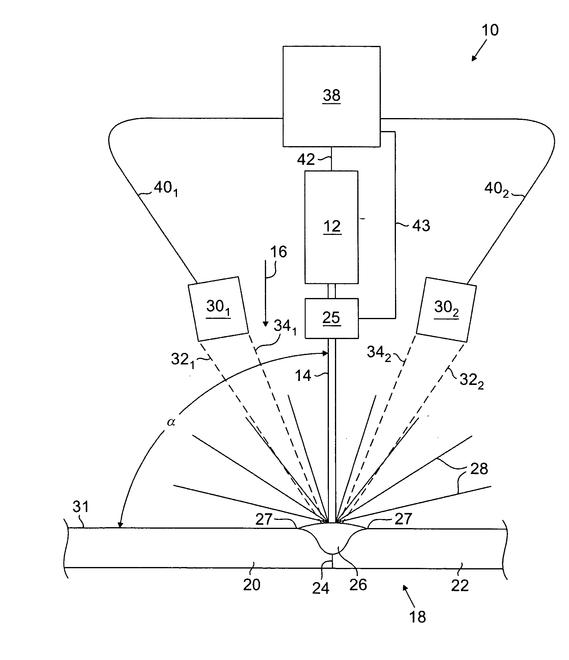 Method and apparatus for controlling and adjusting the intensity profile of a laser beam employed in a laser welder for welding polymeric and metallic components