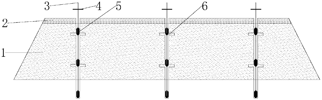 Non-excavation comprehensive treatment construction method for embankment deep disease