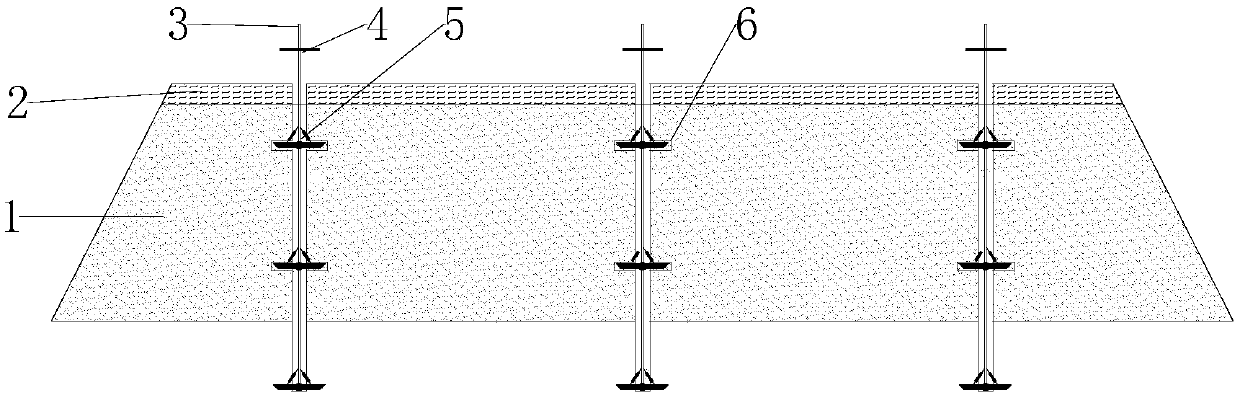 Non-excavation comprehensive treatment construction method for embankment deep disease