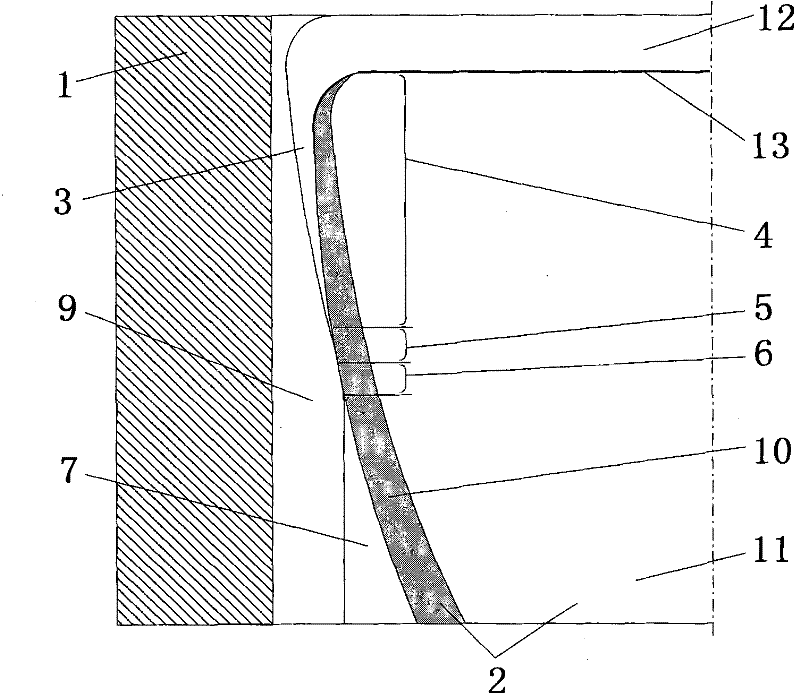 Detection method for protection slag of continuous casting crystallizer in thermal state lubrication friction state