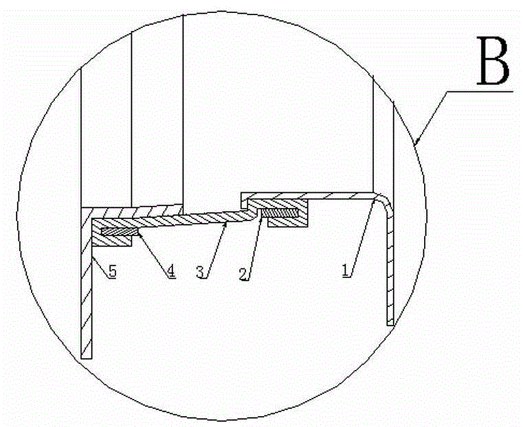 Pressing rivet structure of automobile engine wind shielding ring assembly