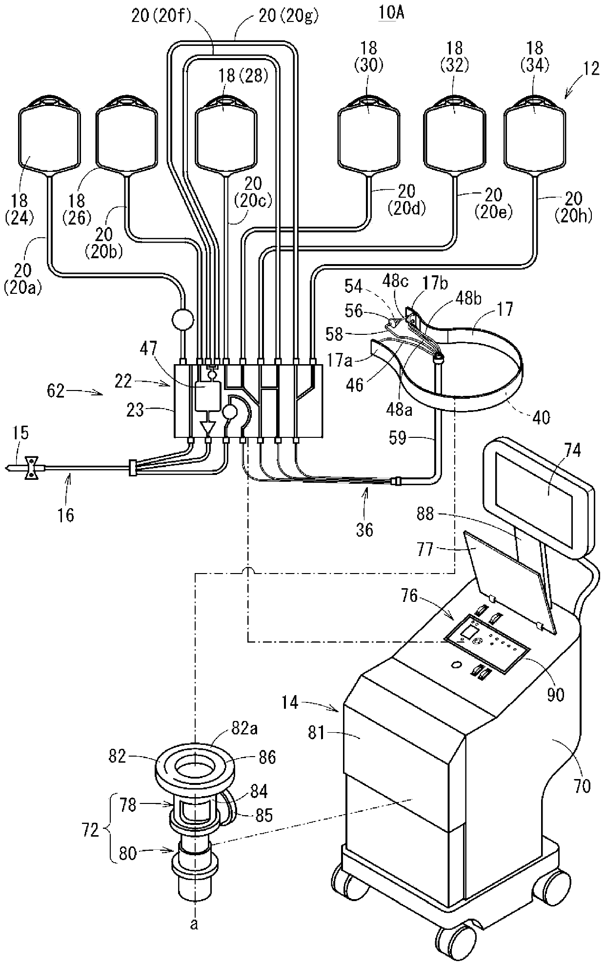 Blood component sampling cassette, blood sampling circuit set, and blood component sampling system