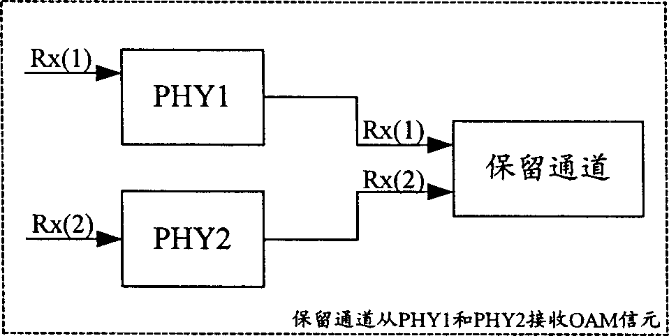 Realizing method for supporting OAM function under multi-PHY connection