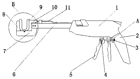 Disposable arc cutting anastomat